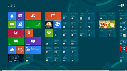 Windows 8 Charms, Settings